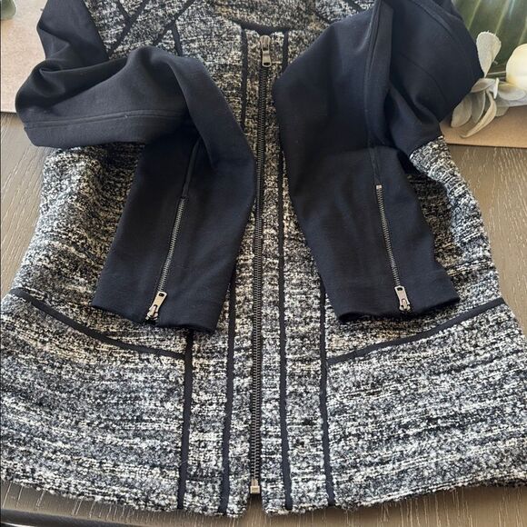 Ann Taylor Chic Black/Gray Wool Blend Tweed Jacket Blazer Career Women’s Size 6 - Picture 10 of 14